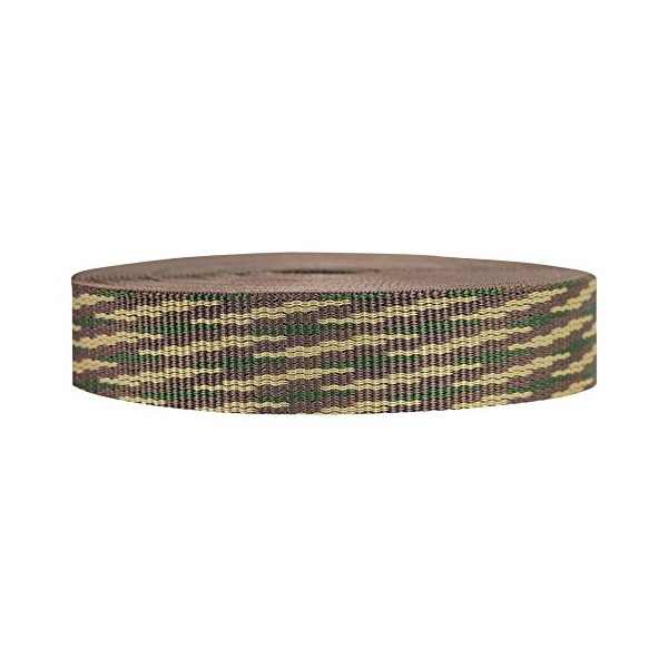Strapworks Heavyweight Polypropylene Webbing - Heavy Duty Poly Strapping for Outdoor DIY Gear Repair, 1 Inch x 50 Yards - Woodland Camo