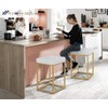 MAISON ARTS Off White & Gold Counter Height 24" Bar