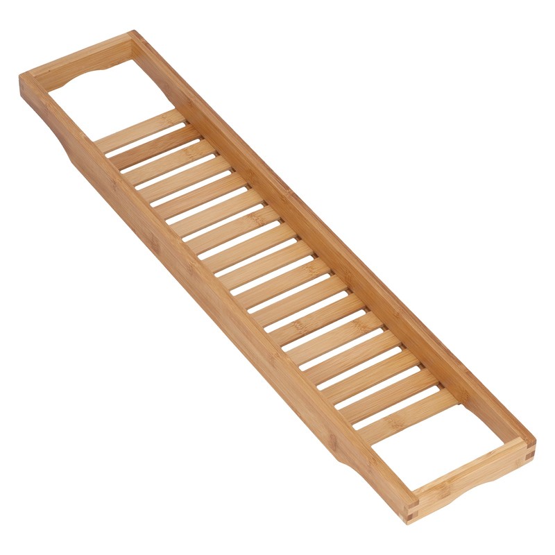 Bamboo Bathtub Tray Simple Durable Bathtub Rack Book Wine Holder