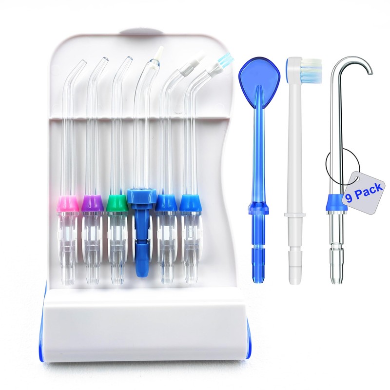 Replacement Tips Compatible with Waterpik Water Flosser, Storage Case and