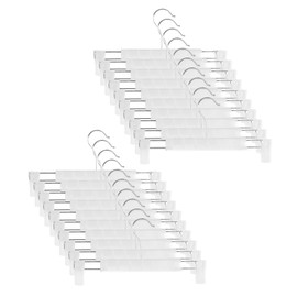 Guhmctt 20 Pack Pants Hangers with Adjustable Non-Slip Clips Anti-Rust Hanging Hook for Trouser,Skirts,Jeans,Clothes Hangers Transparent