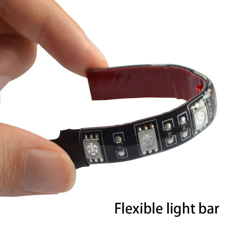 Universal 2pc 5050 Led strip for Motorcycle Bike Amber LED