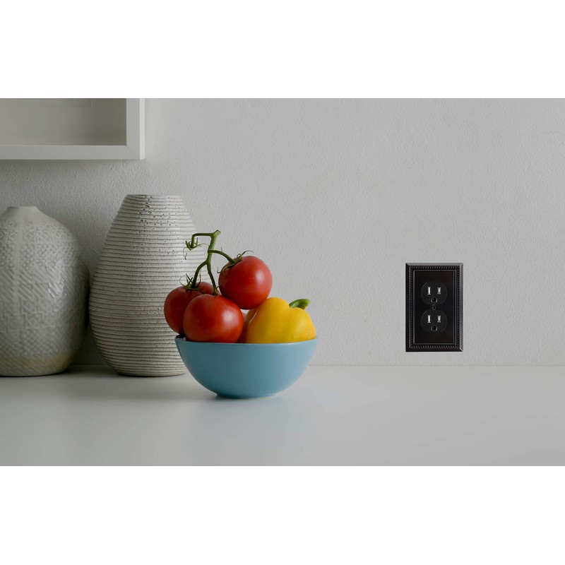 Harmon Designs Sunken Pearls Switch Plate/Wall Plate/Outlet Cover (Single Duplex