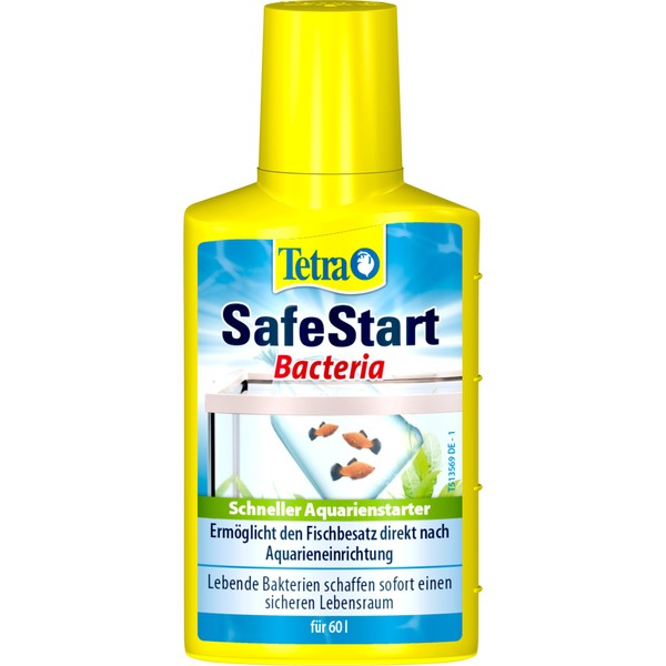 Tetra SafeStart Aquarium Starter with Live Nitrifying Bacteria, Allows Fast