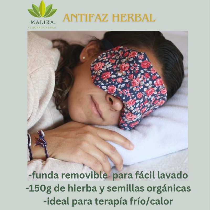 MALIKA - Antifaz herbal- Elaborada con Semillas y Hierbas Aromáticas