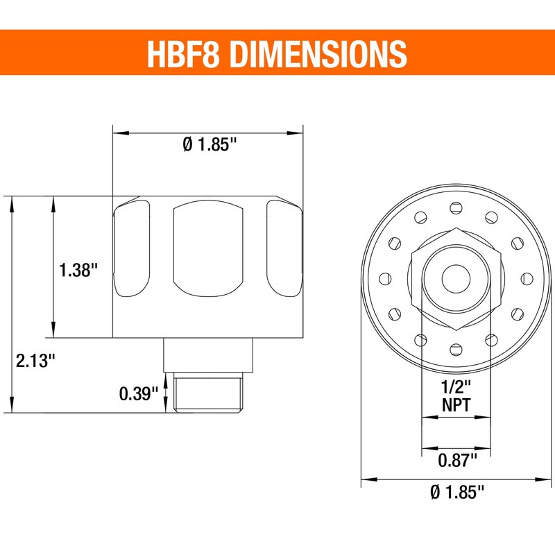 Buyers Products HBF8 DC Hydraulic Power Unit Breather Cap, Free