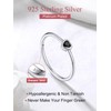 FOCALOOK 925 Silver Wedding Ring Partner Ring for Women Men