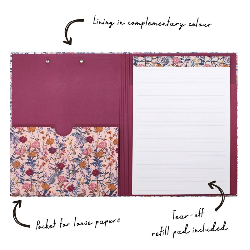 Pukka Pad Bloom A4 Padfolio – Document Storage Clipboard with