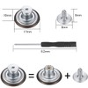 BTtime Jeans Buttons Metal Buttons 17mm Set of 10 Screw