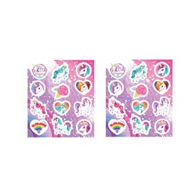 6 X Unicorn Sticker Sheets Kids Girls Party Bags Fillers Pinata Decoration Art & Craft Toys