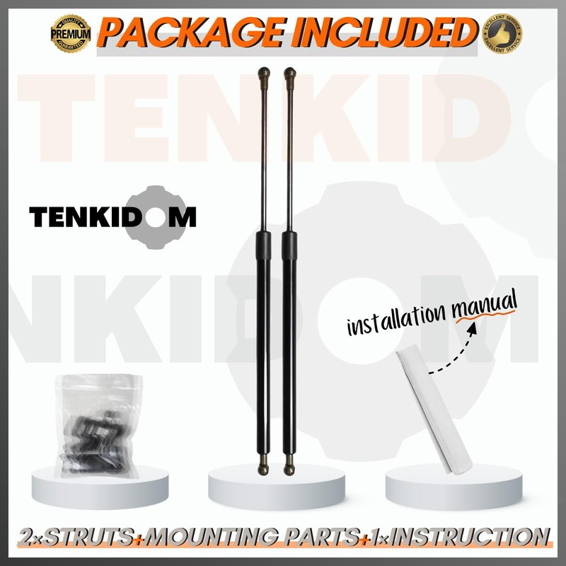 TENKIDOM Front Hood Struts Compatible with Ford Edge CD539 2015-2024