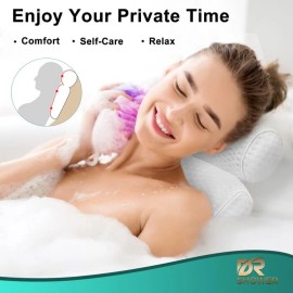 Fitheaven Bath Pillow for Bathtub Support Neck,Head and Back with Non-Slip Suction Cups...