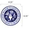 Euro Ceramica Blue Garden 16 Piece Oven Safe Hand Painted