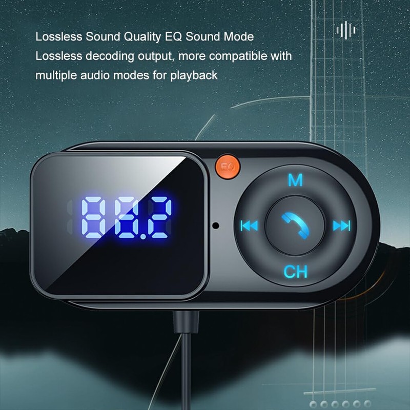 CLSSLVVBN ABS Handsfree Wireless Bluetooth 5.0 Car FM Transmitter Bluetooth