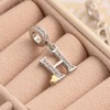 ZakiaHo Gold Plated Heart Initial H Necklaces Alphabet Letter Sparkling