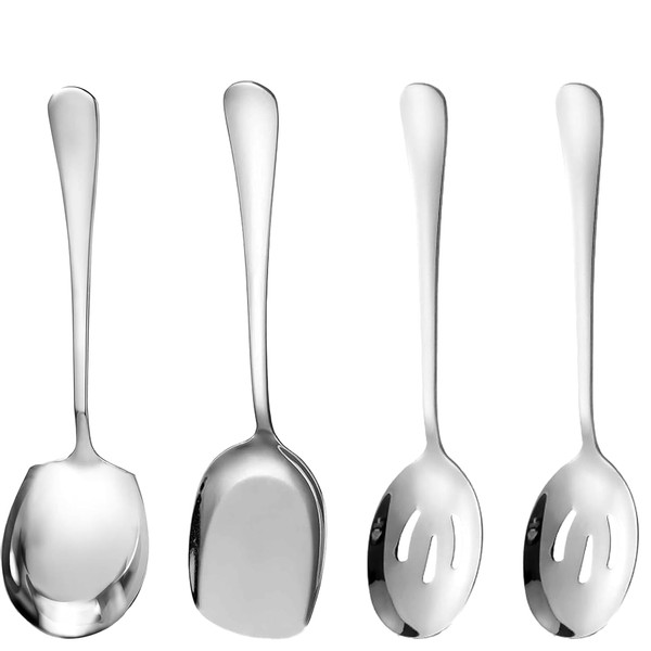 DOOCECIY 4 PCS Serving Spoons Large, Serving Spoons Set for