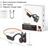 SilisoundTek Bone Conduction Headphones Bluetooth,Upgraded IPX7 Waterproof Wireless Earbuds,Open Ear