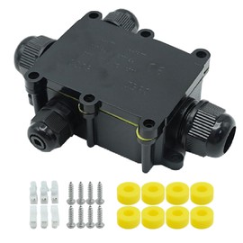 Newnessai Waterproof Cable Junction Box, High Temperature Resistant Electrical Junction Box for Cable Connections, Compatible with M20 Coaxial Cable