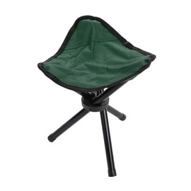 Camping Stool Tripod, Portable Compact Lightweight 3-legged Folding Stool Capacity 220lbs Comfort Tall Slacker Chair Folding Chair for Outdoor Camping Hunting Hiking Fishing Picnic Bbq Travel(S-Green)