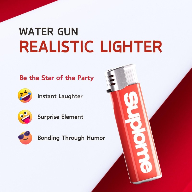 Water Gun Lighter - Realistic Prank Lighter with Powerful Water