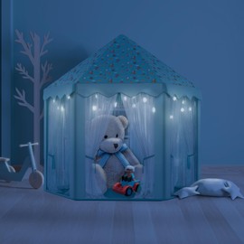 DallyMate Tent for Kids - Large & Star Lights Toddler Toy, Playhouse Tent for Boys and Girls, 2-4 Year Old Boy Birthday Gift, Indoor and Outdoor Games, 55'' x 53'' (DxH), Green