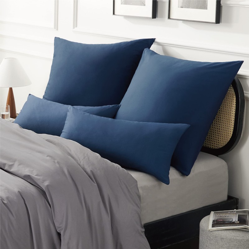 Bedsure Cushion Cover 40 x 80 cm Cotton Set of