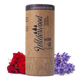 WILDERWOOD - Lavender Rose | Good for Sensitive Skin | Probiotic Natural Deodorant | Aluminum Free & Baking Soda Free | Zero Parabens, Sulfates & Phthalates (2.6 oz)
