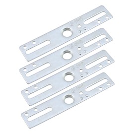 Mewutal 4pcs Light Fixture Mounting Brackets 4" Ceiling Fan Mounting Plate Metal Cross Brackets 4" Universal Crossbar for Lighting Pendant Lamps Wall Lamps Ceiling Fan Chandelier (Straight Style)