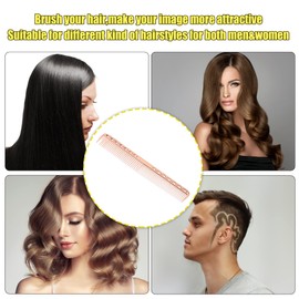 VOCOSTE Hair Comb Untangling Dressing Comb for Hair Styling Stainless Steel 18cm Yellow Gold