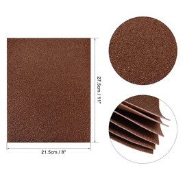 uxcell Brown Shiny EVA Foam Sheets 11 x 8 Inch 2mm Thick for Crafts DIY Projects 12 Pcs