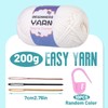200g Yarn for Crocheting, Crochet Yarn, Easy Yarn for Beginners