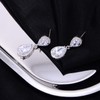 Teardrop Dangle Earrings for Wedding - Sterling Silver Cubic Zirconia