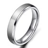 Zakk Women's and Men's Rings Titanium Silver Matt Brushed Engagement