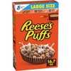 REESE'S PUFFS Breakfast Cereal, Chocolatey Peanut Butter Cereal, Large Size,