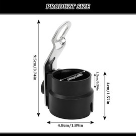 BHHTBB Trailer Plug Holder, Trailer Plug Holder Hanger Drawbar Holder for Adapter 7 to 13 Pin Trailer Plug with Metal Mounting Plate Holder, Rotatable Trailer Drawbar Holder