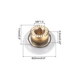 PATIKIL 20 mm Drawer Castors, Set of 4 Nylon Positioning Pulley Small Drawer Rollers, Replacement Wheel with Spring Ring and Screw Bolts for Filing Cabinet Rails, White