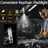 Hilngav3Pack MINI EDC Rechargeable Keychain Flashlight, 300 Lumens USB C
