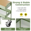 johgee 3 Tier Rolling Cart with Table top, Metal Rolling