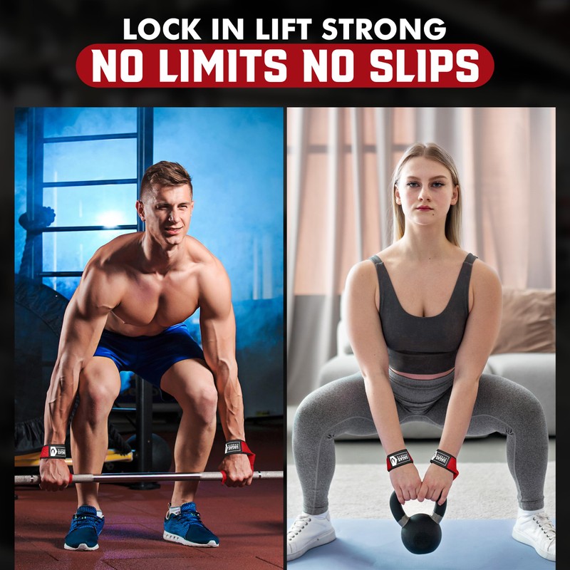 Weight Lifting Straps with Wrist Support – Non Slip Gym