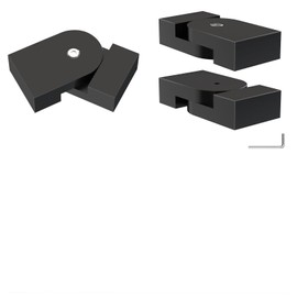 Zylorix 3Pack Level Pivot Connector for Flat Handrail Accessories, 180° Adjustable Handrail Fitting for Top Handrail Rectangular Handrails Flat Top Rail for Cable Railing System Indoor Outdoor