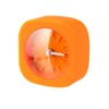 H&h Sveglia Quadrata in Gomma, 8 cm, Arancio