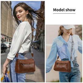 KL928 Women's Shoulder Bag, Women's Bag, Popular Bag, Crossbody Hanging, Fashionable, PU Leather, Soft, Lightweight, Gift, For Work or School Commute, Simple, Waterproof, dark brown