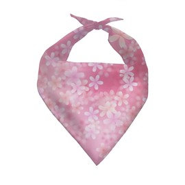 Jeiento Pink Cherry Blossoms Dog Bandanas Girl, Dog Scarf Kerchief Dog Bibs Washable Girl Boy Dog Bandanas Cotton Pet Dog Bandanas for Small Medium Large Dogs Cat Pet
