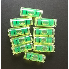 Acrylic Tube Bubble Spirit Level Vial Measuring Instrument (Pack of 10) (9.5mm(D) X25mm(L))