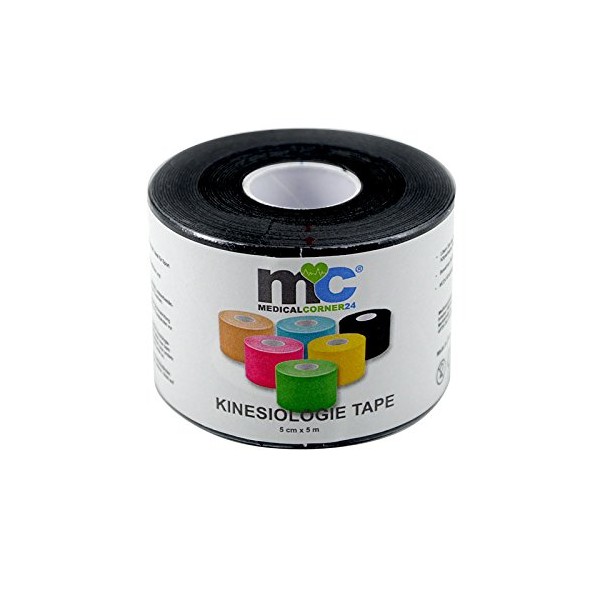 Power Kinesiology Tape 5 m x 5 cm Tape (Black)