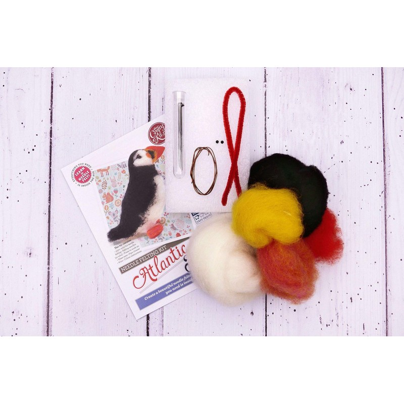 The Crafty Kit Company Atlantic Puffin Needle Felting Craft Kit