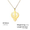 EUEAVAN Khanda Sikh Sword Symbol Necklace Sikh Kara Disc Sikhism