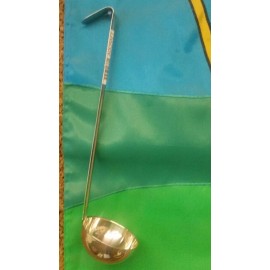 Adcraft (ONE) SOUP LADLE 8 OUNCE S/S ONE PIECE ATTACHED ROUND BOWL COMMERCIAL DUTY #6