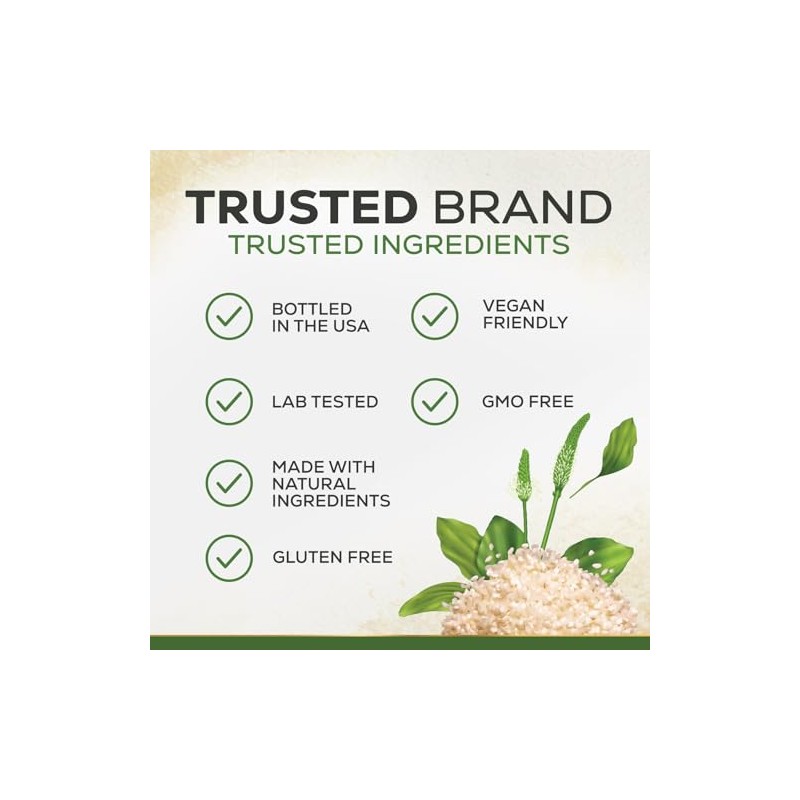 Nature's Nutrition C?psulas de Polvo de C?scara de Psyllium de