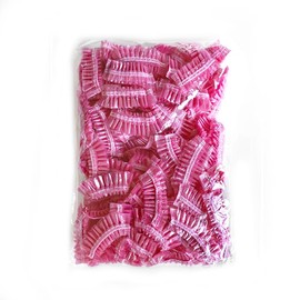 YFFSFDC Disposable Ear Cap, 100 Pieces, Ear Cap, Ear Cover, Hair Dye, Hair Color, Perm Cap, Ear Protection, One Size Fits Most, Unisex (Pink)